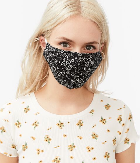 Bandana-Print & Denim Mask 2-Pack