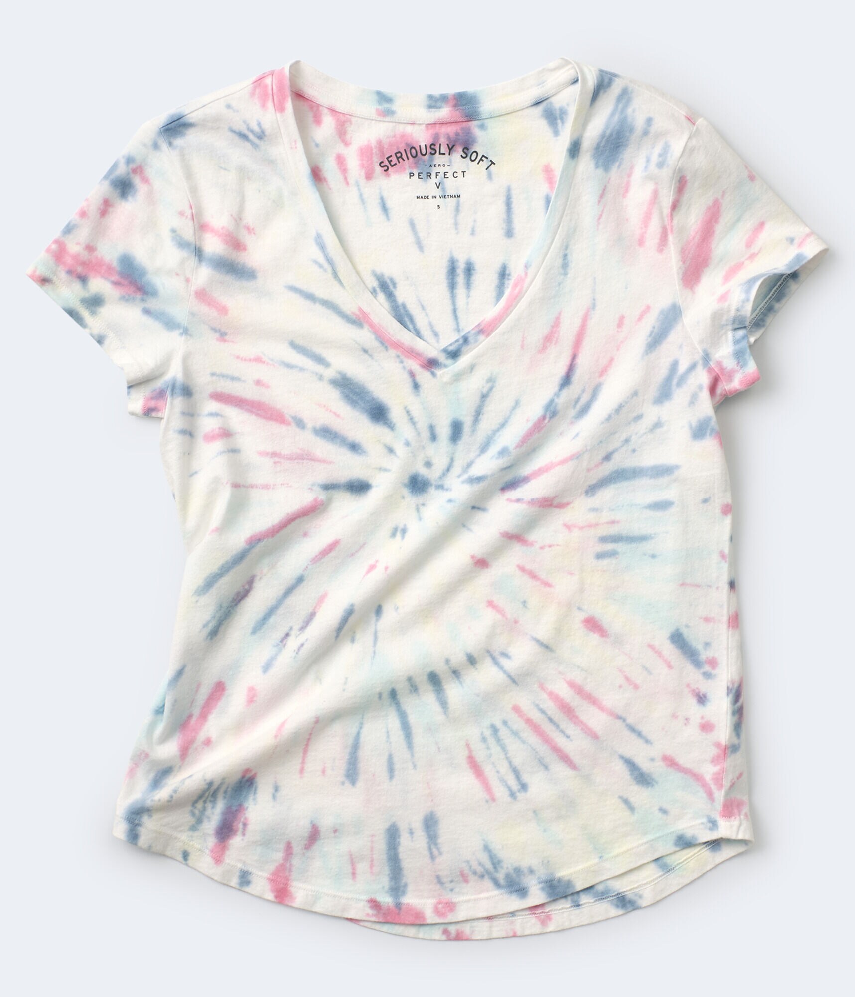 Seriously Soft Tie-Dye Swirl V-Neck Tee