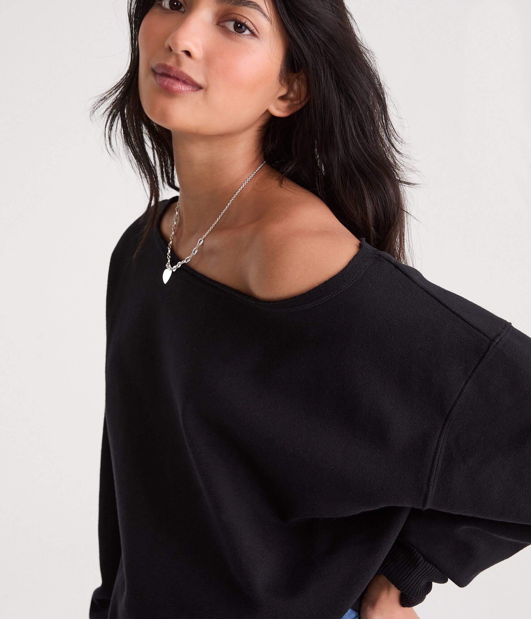 Cloud Soft Oversized Off-The-Shoulder Sweatshirt