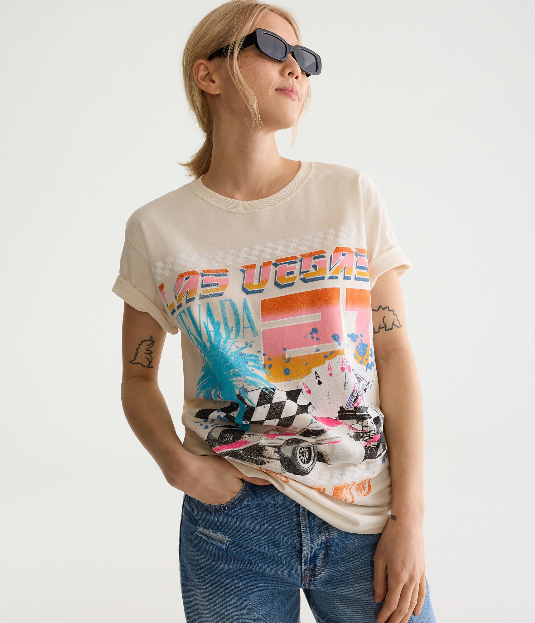 Las Vegas Racing Boyfriend Graphic Tee