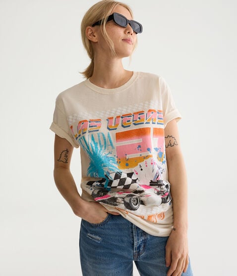Las Vegas Racing Boyfriend Graphic Tee Las Vegas Racing Boyfriend Graphic Tee