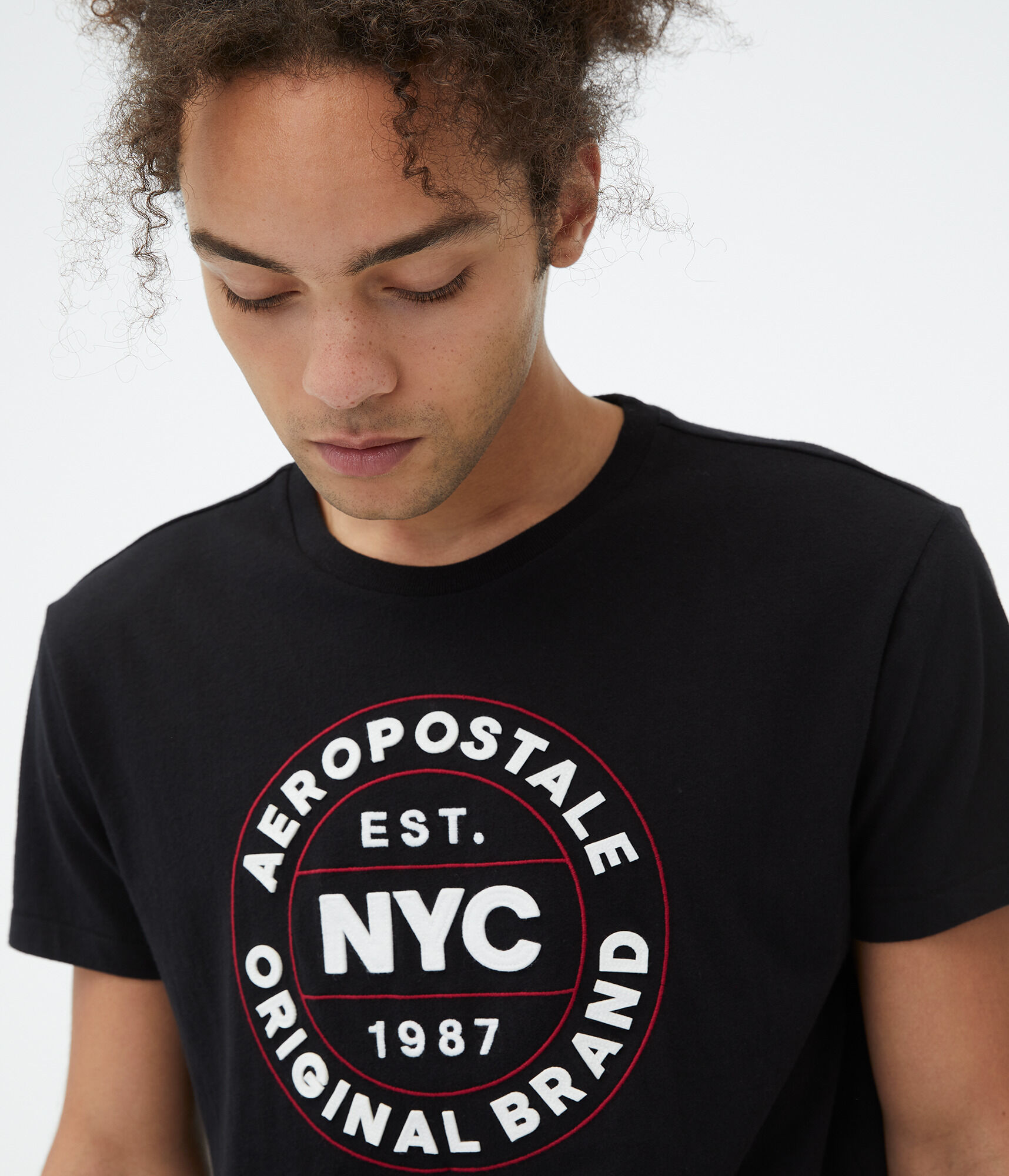 Aeropostale NYC Circle Logo Appliqu&eacute; Graphic Tee