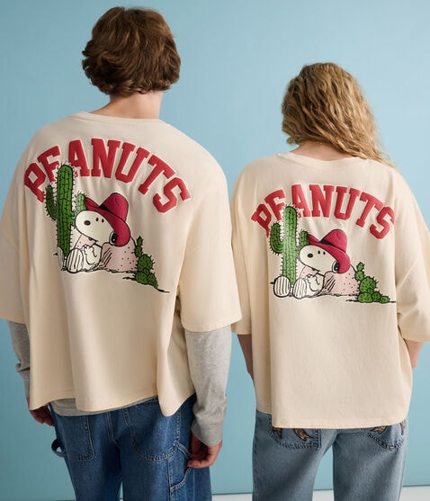Peanuts® | Aéropostale Western Snoopy Cactus Boxy Graphic Tee Peanuts® | Aéropostale Western Snoopy Cactus Boxy Graphic Tee