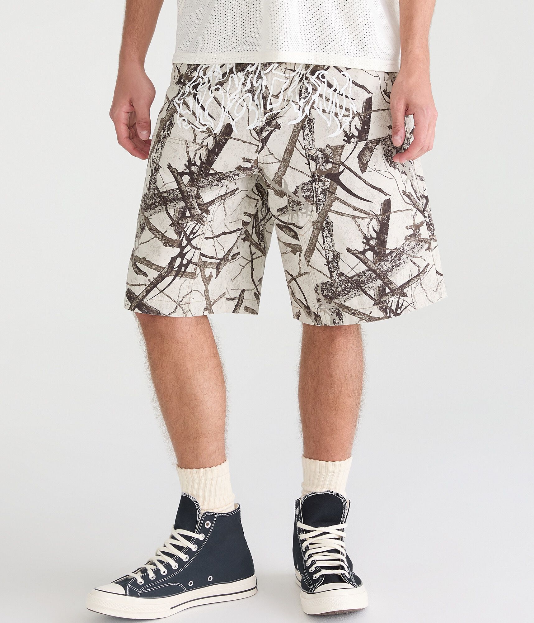 Forest Camo Tattoo Super Baggy Shorts 10.5"