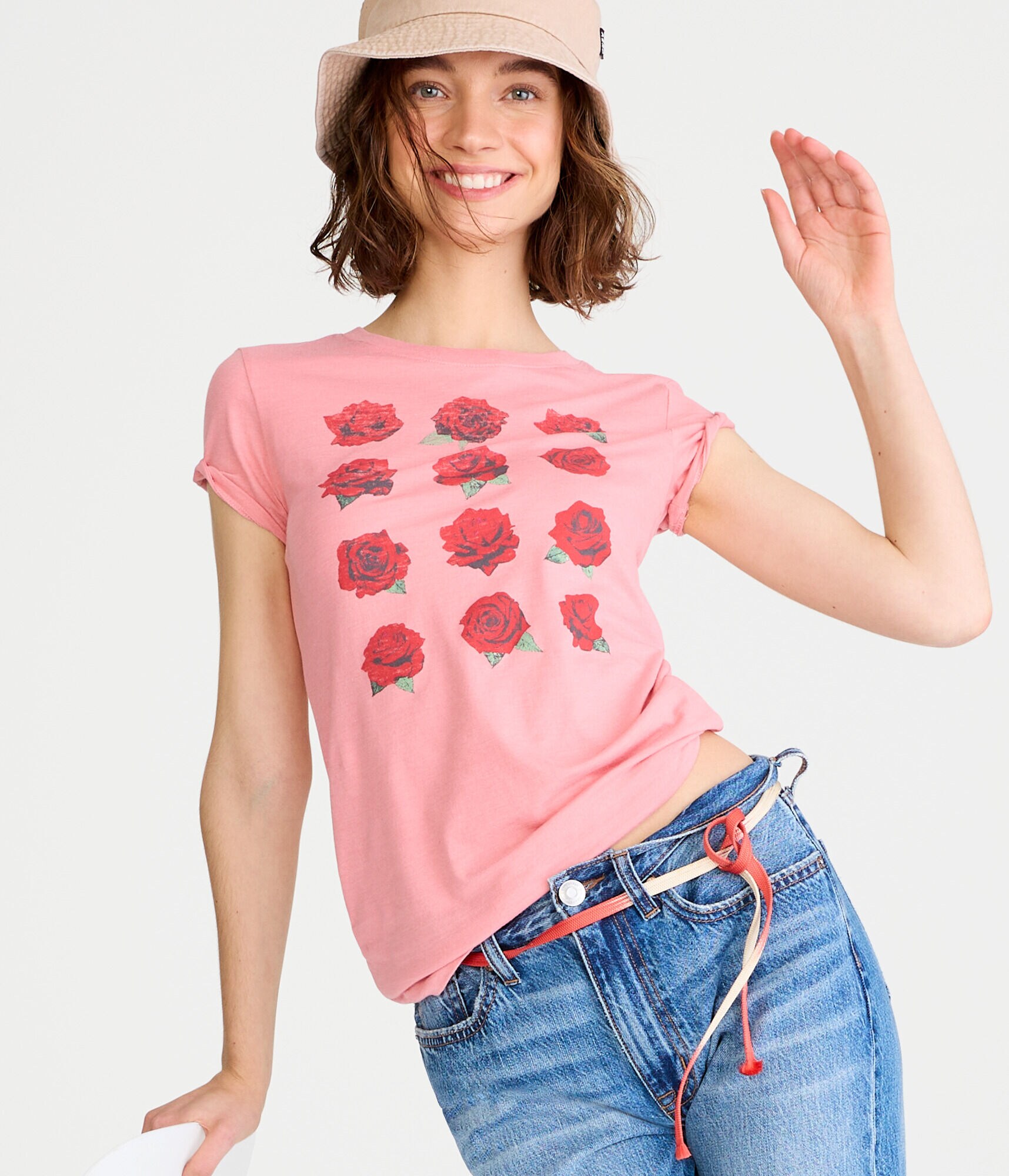 Stacked Roses Graphic Tee