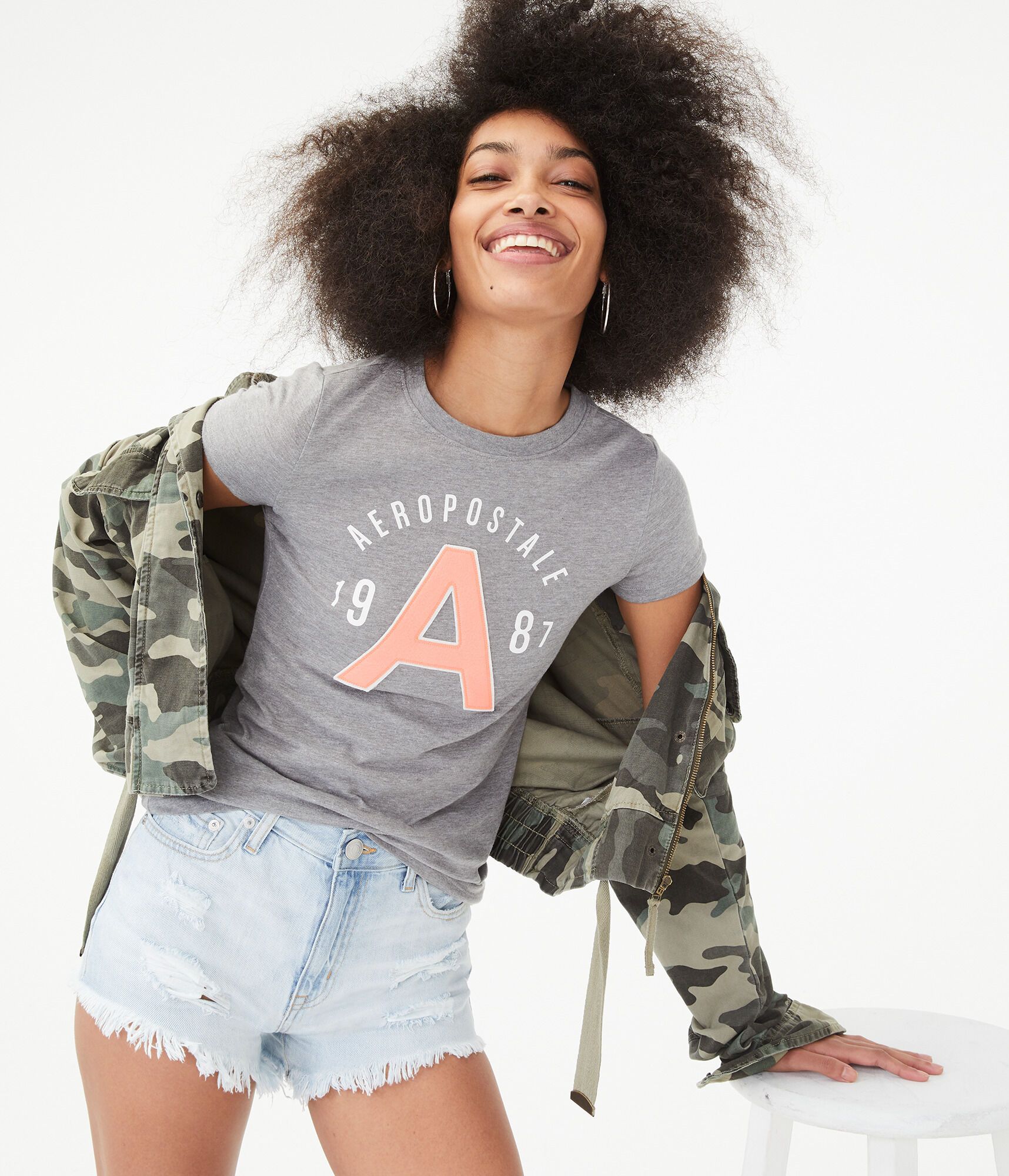 Large Letter Logo Graphic Tee