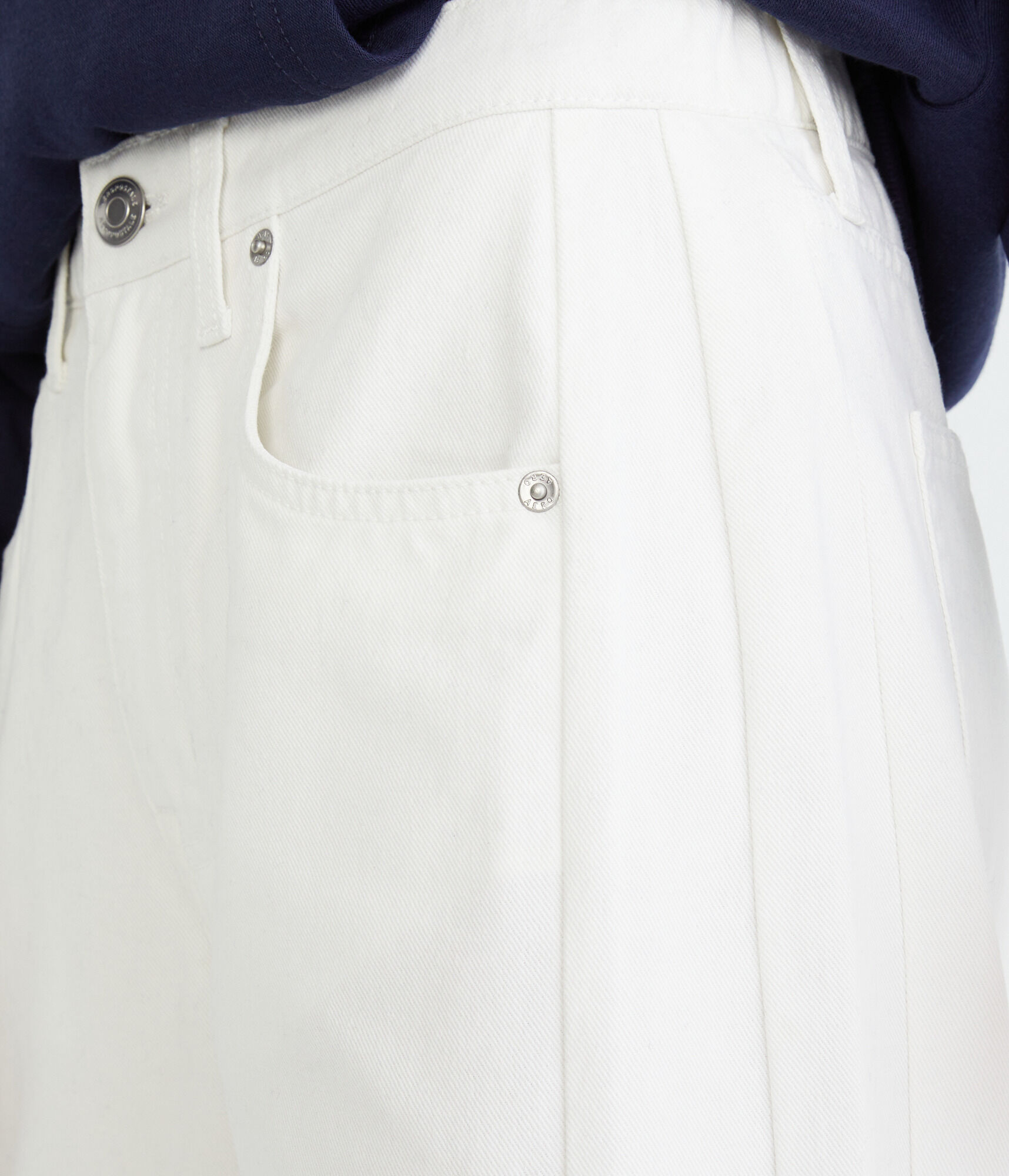 High-Rise Twill Barrel Pants