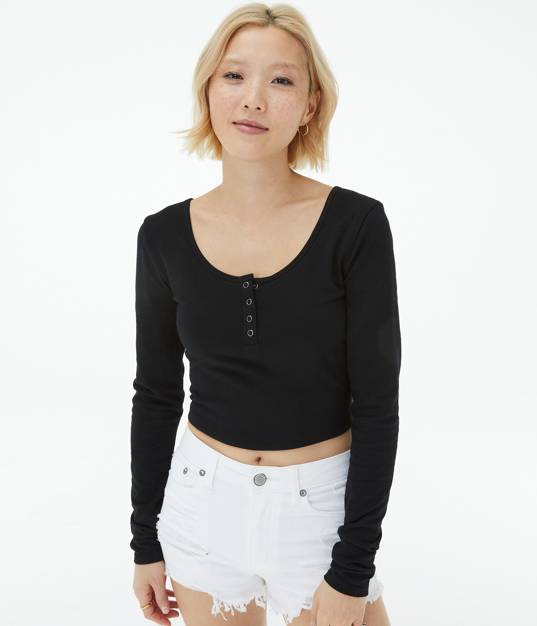 Long Sleeve Ballet Crop Top