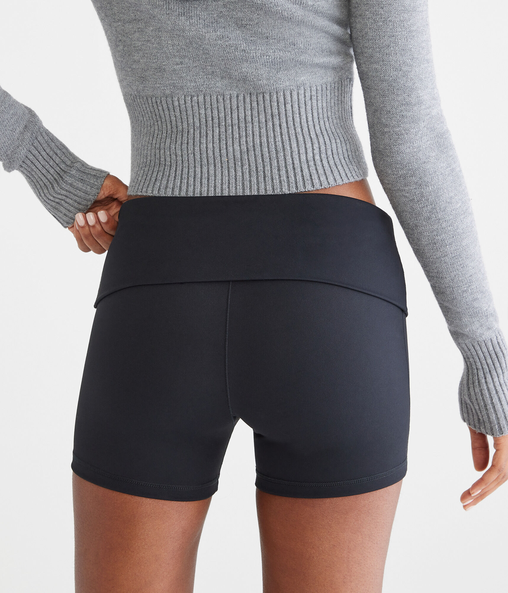Air Soft Fold-Over Booty Shorts
