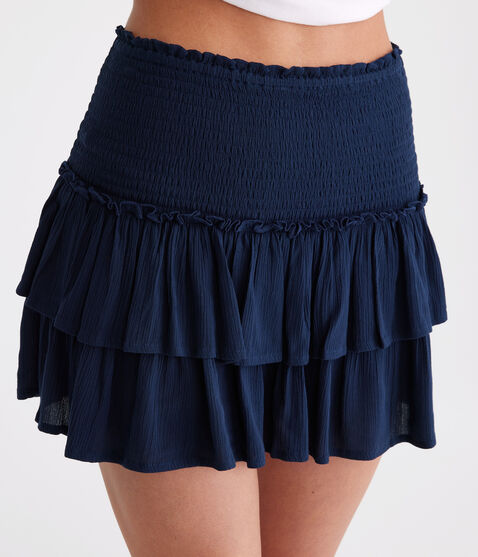 High-Waisted Ruffle Mini Skort High-Waisted Ruffle Mini Skort