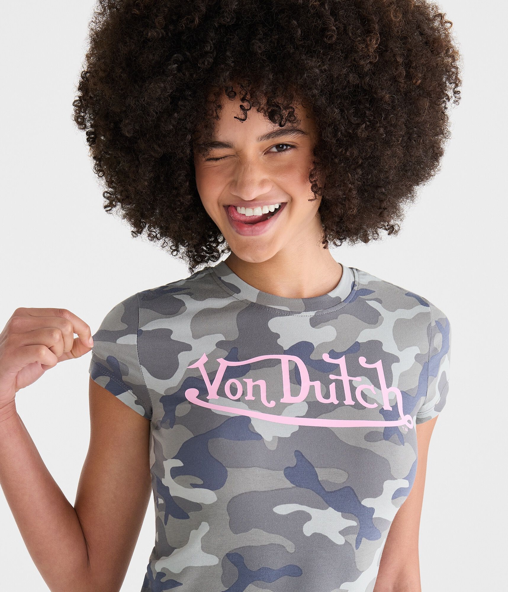 Von Dutch Camo Graphic Baby Tee
