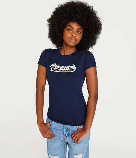 Aeropostale Appliqué Glitter Graphic Tee Aeropostale Appliqué Glitter Graphic Tee