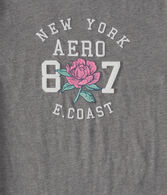 Aero 87 Rose Appliqué Graphic Tee