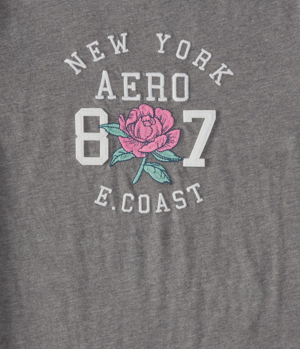 Aero 87 Rose Appliqué Graphic Tee