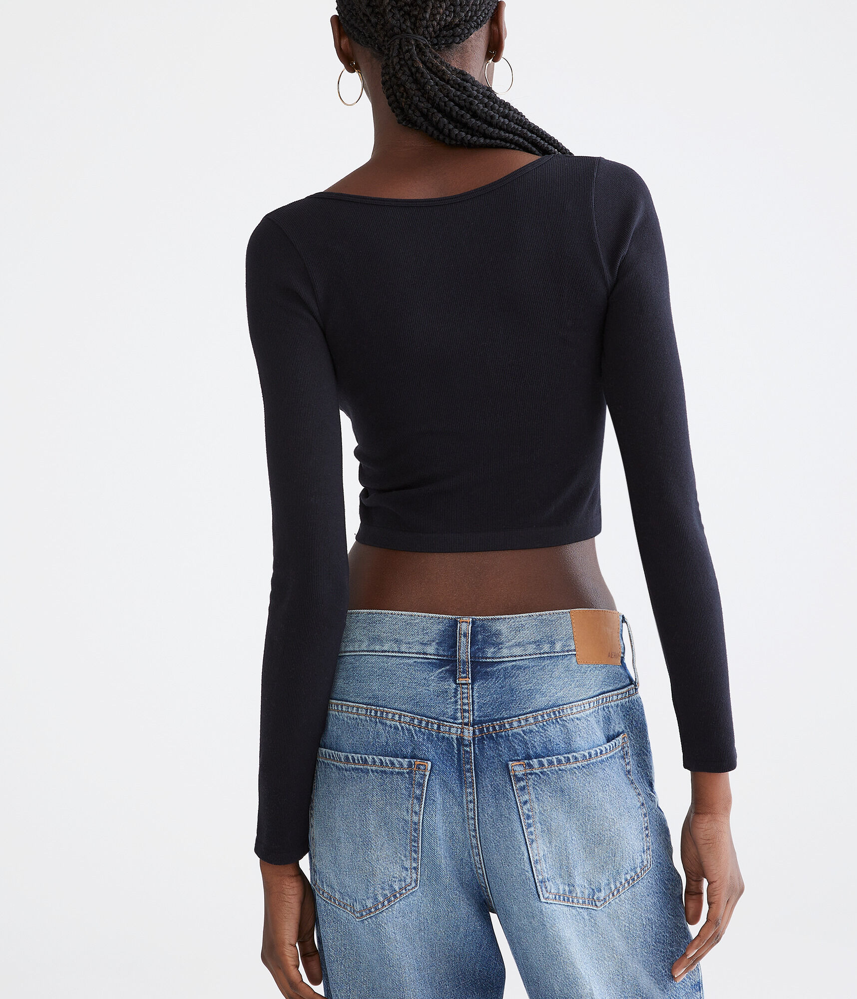 Long Sleeve Seriously Soft Corset Tiny Top