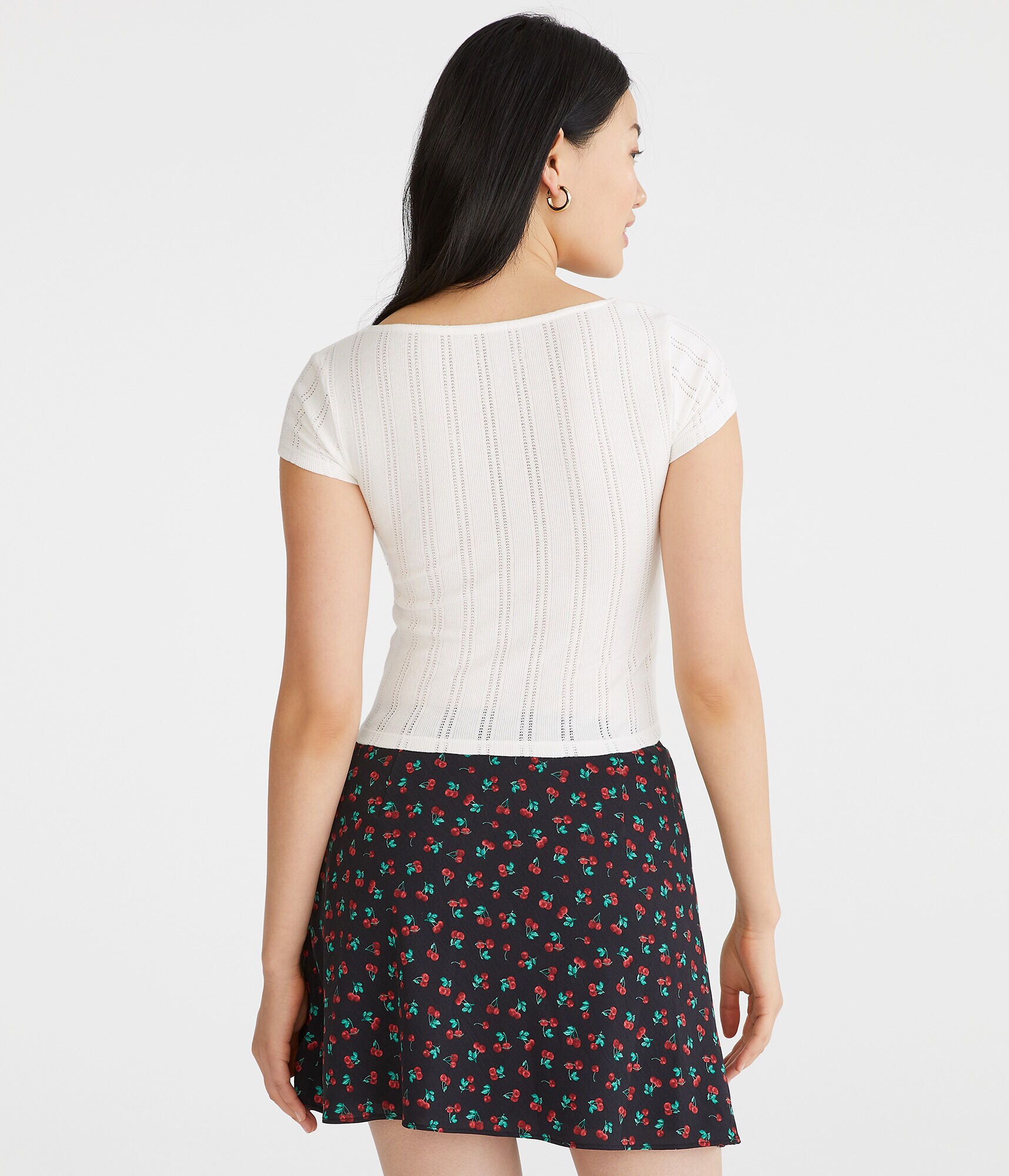 Cinched Scoop-Neck Tee