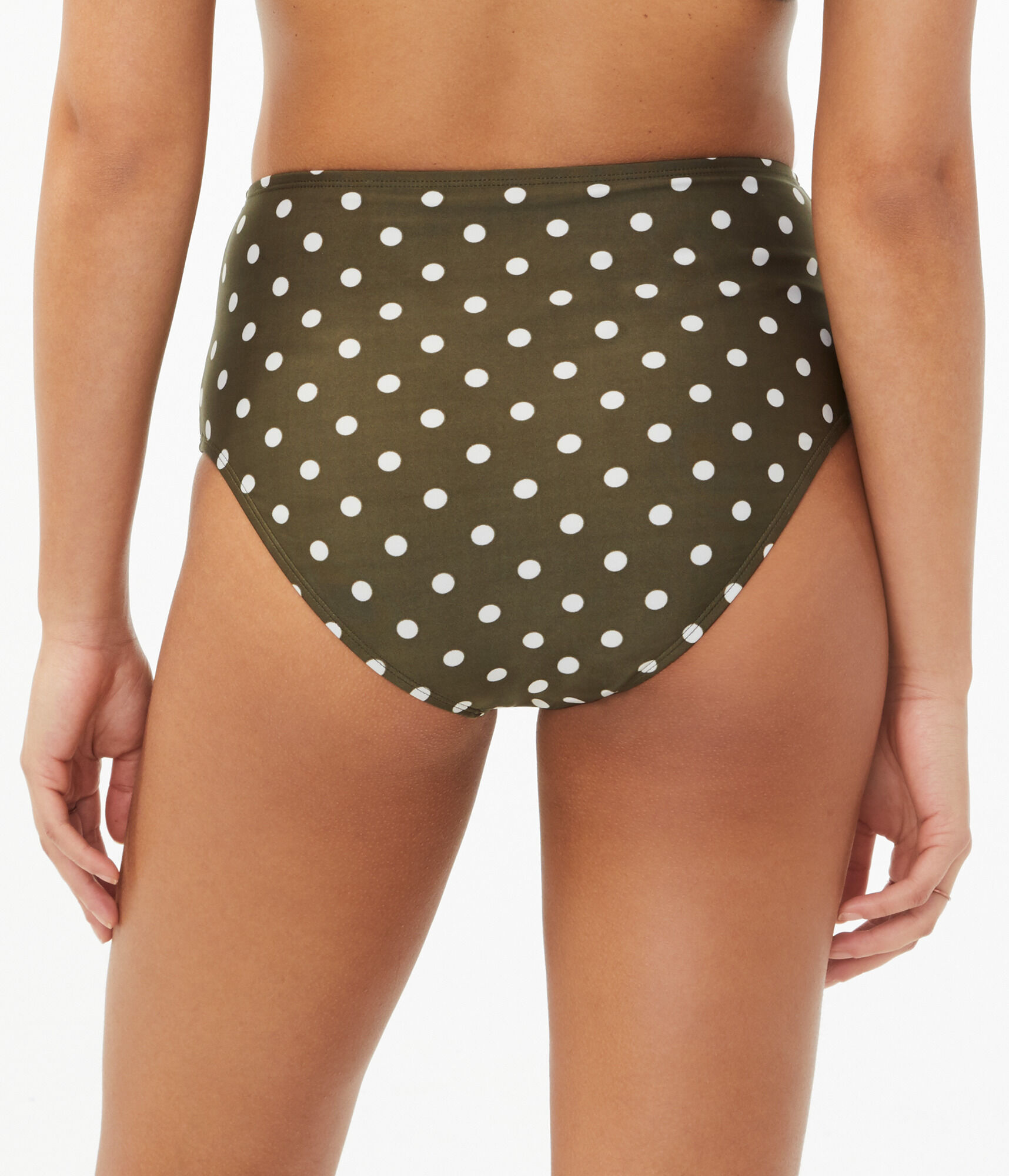 Polka Dot High-Waisted Bikini Bottom