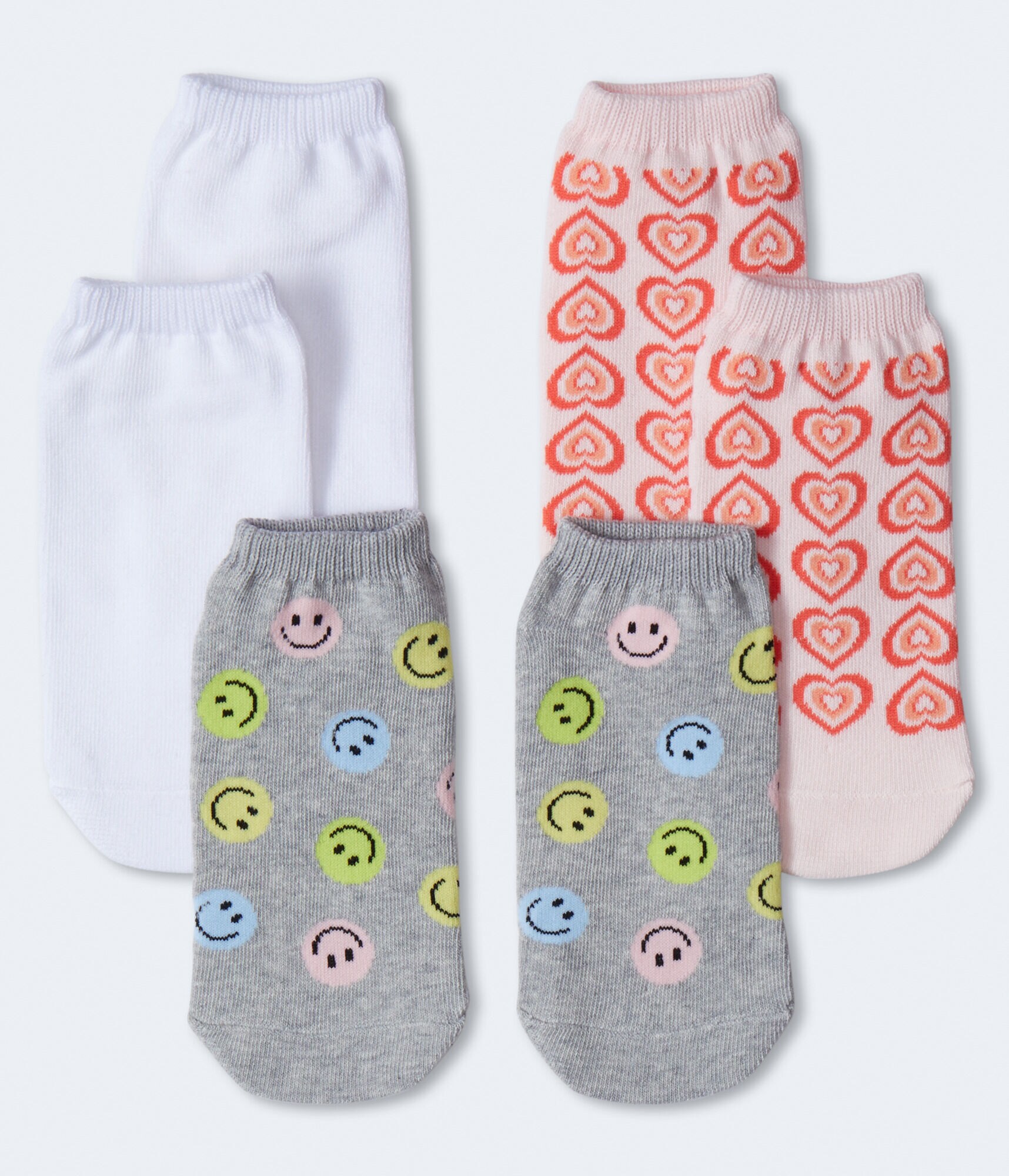 Retro Hearts Ankle Sock 3-Pack
