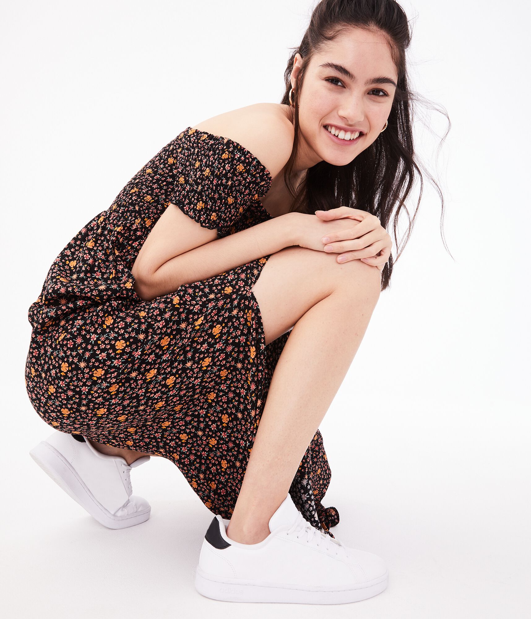 Floral Off-The-Shoulder Maxi Dress