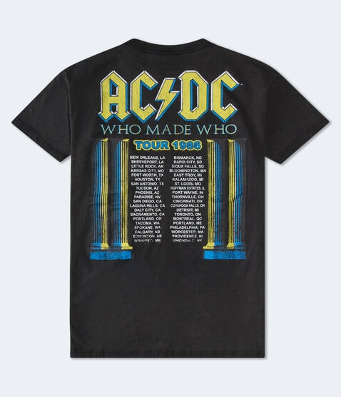 AC/DC Who Made Who Tour Relaxed Graphic Tee AC/DC Who Made Who Tour Relaxed Graphic Tee