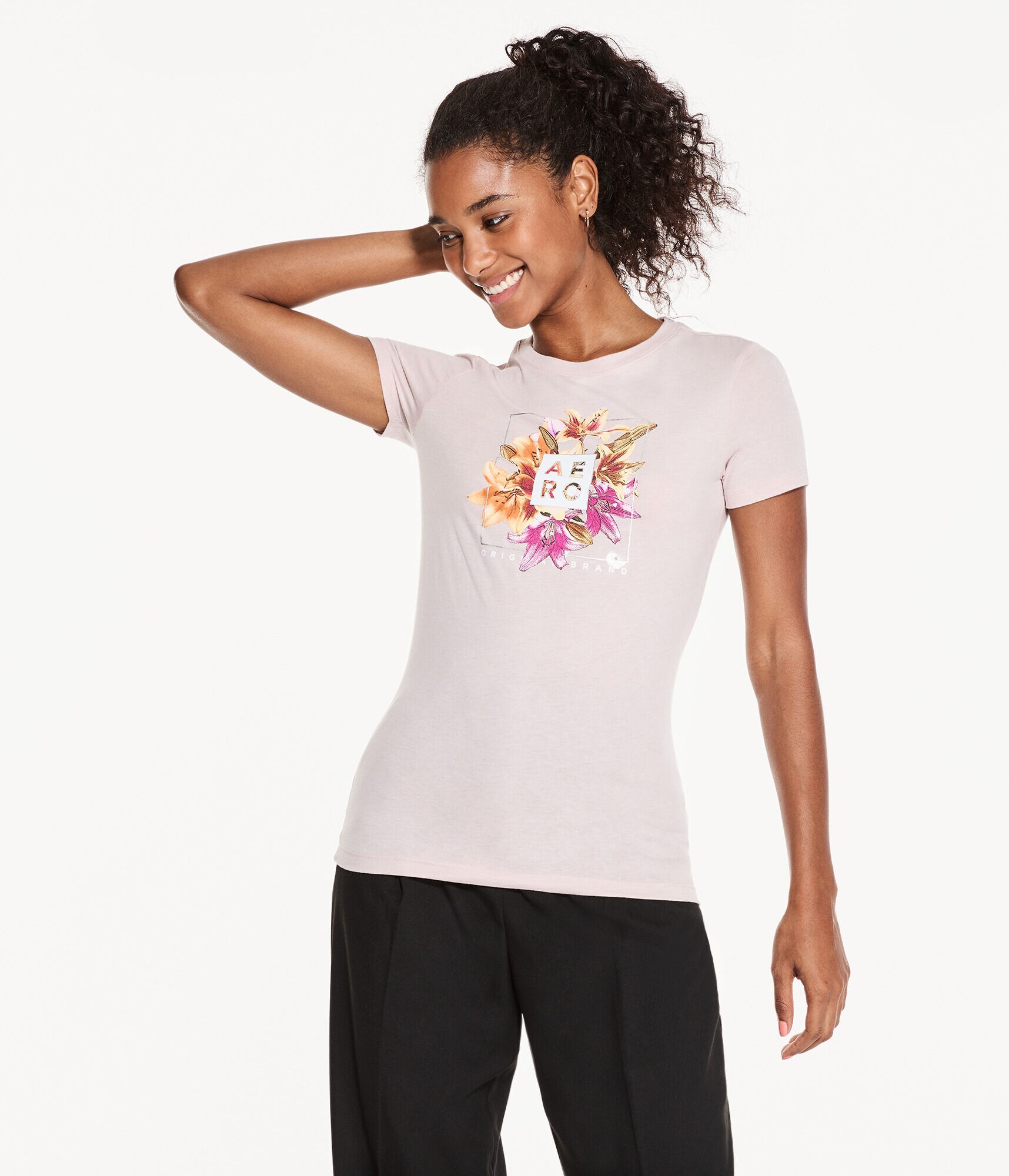 Aero Lilies Box Logo Foil Graphic Tee