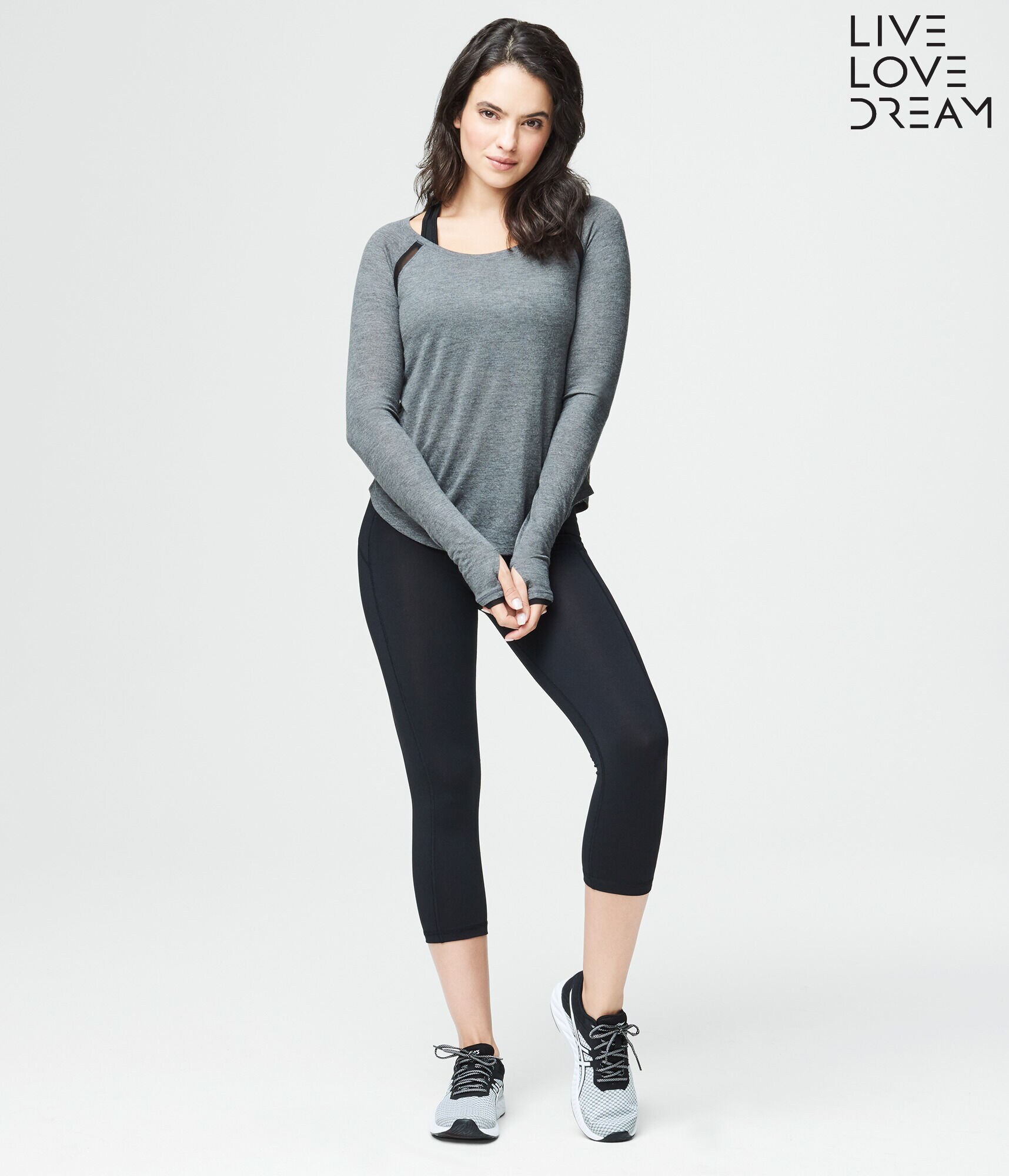 LLD Long Sleeve Mesh Inset Tee