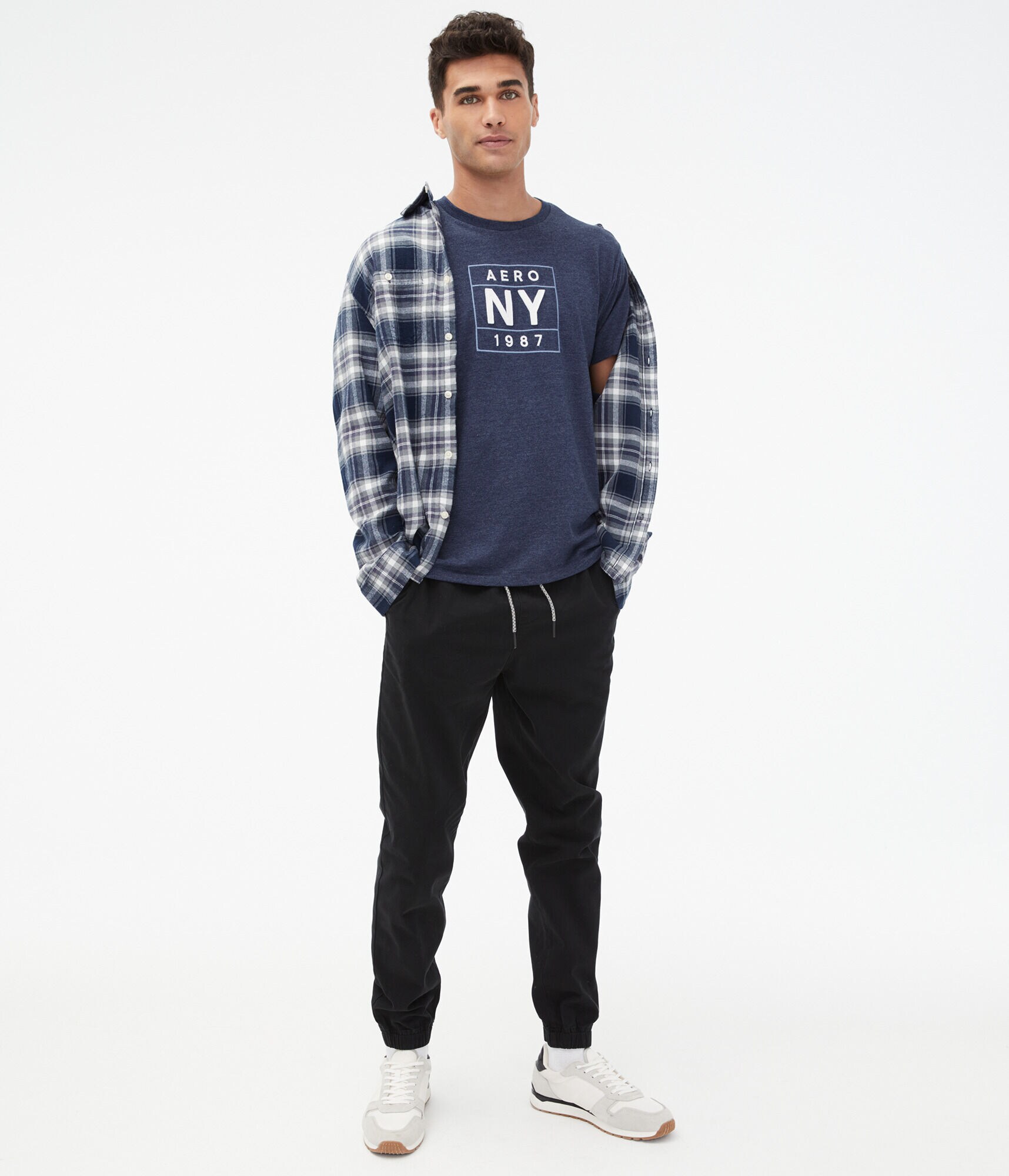 Aero NY Square Logo Appliqu&eacute; Graphic Tee