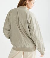 Oversized Sherpa-Lined Bomber Jacket