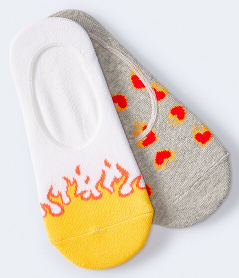 Heart & Flame No-Show Sock 2-Pack Heart & Flame No-Show Sock 2-Pack