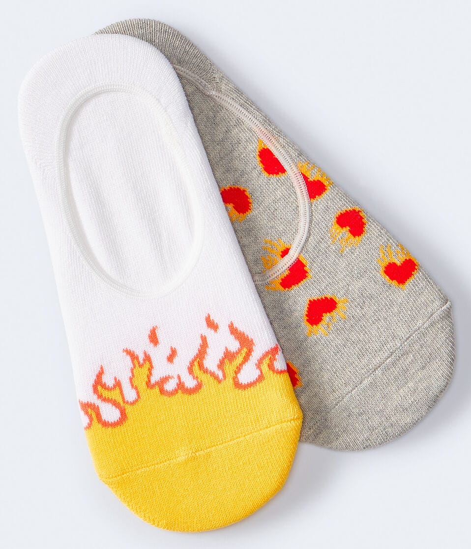 Heart & Flame No-Show Sock 2-Pack