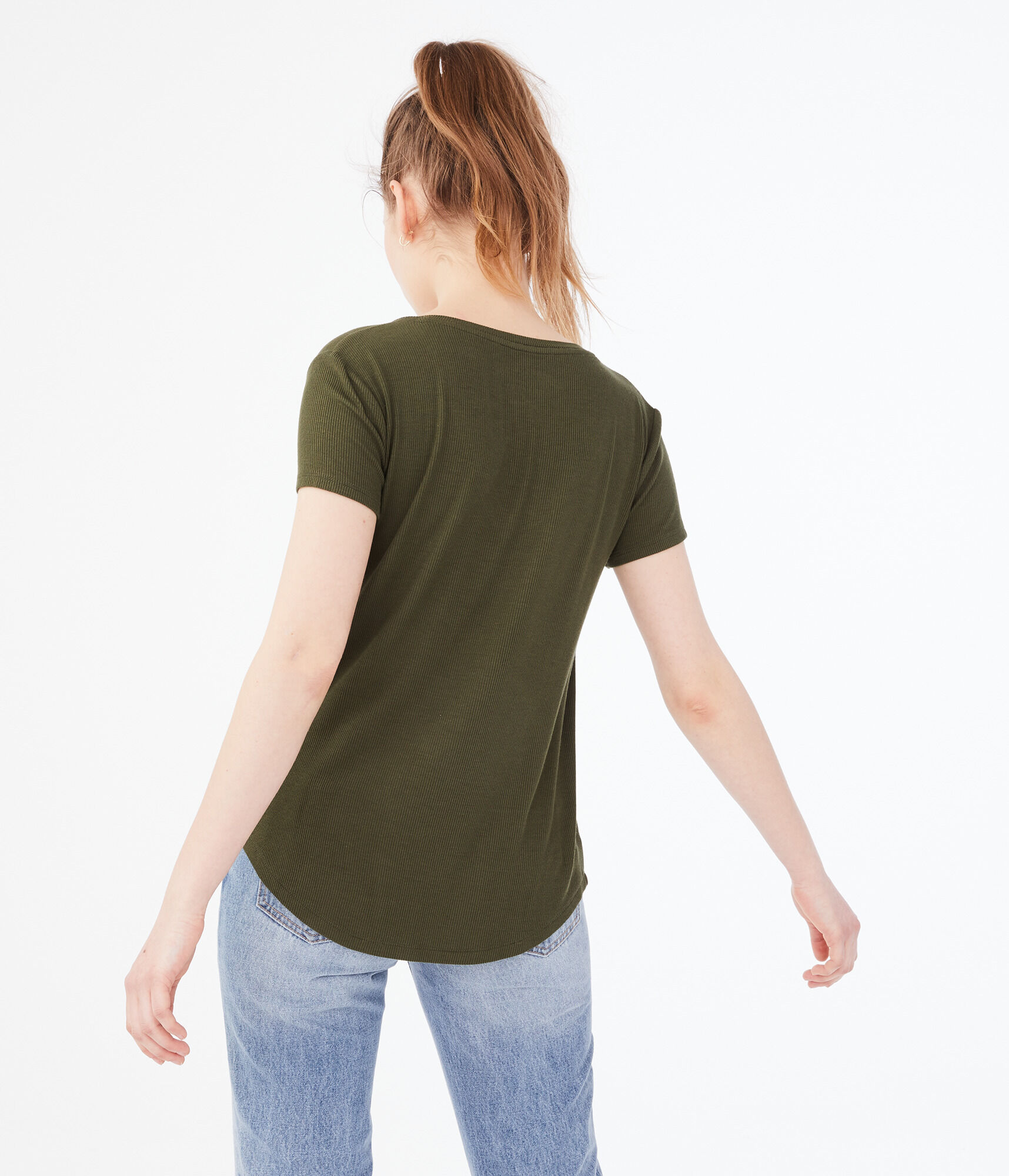 Seriously Soft Ribbed V-Neck Tee
