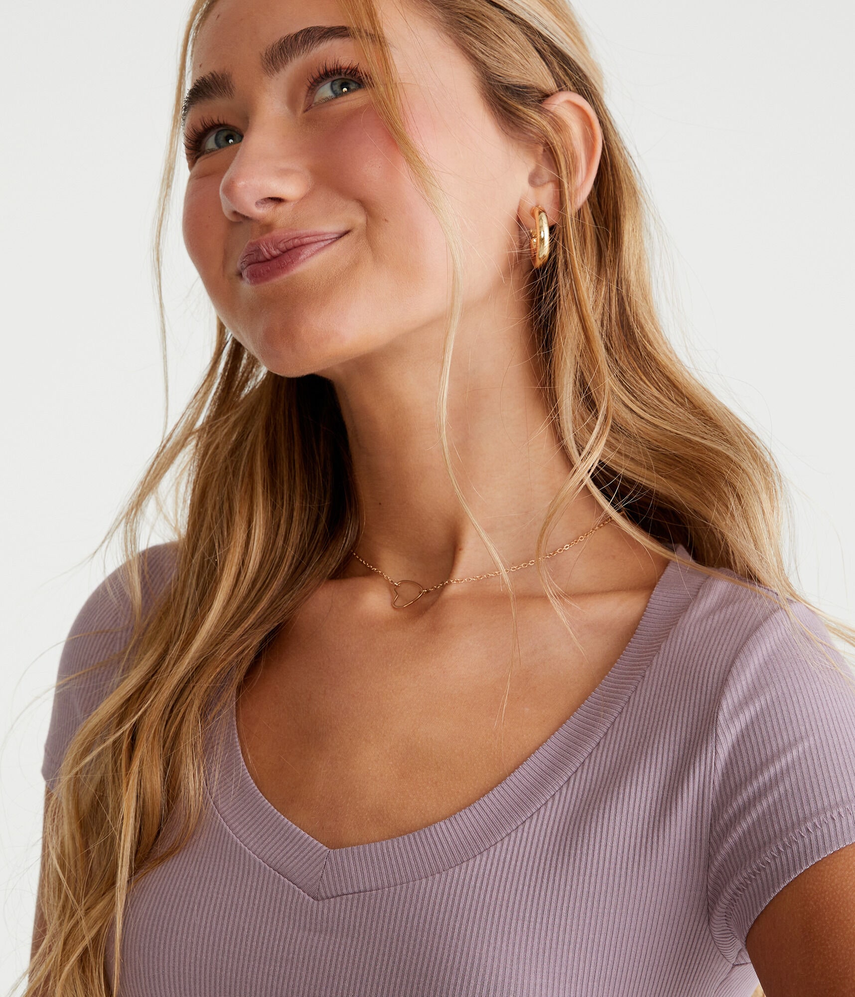 Seriously Soft Ribbed V-Neck Baby Tee