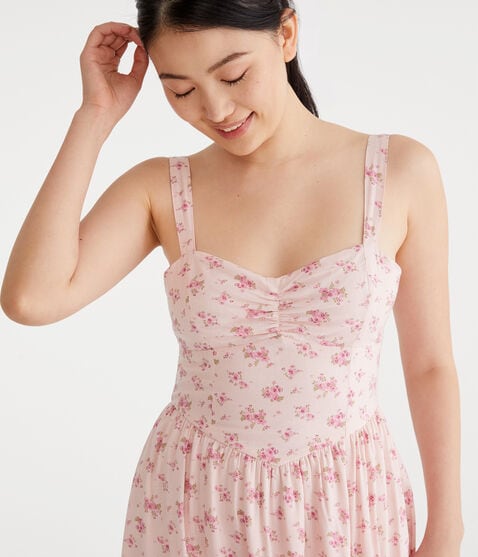 Floral Sweetheart Open-Back Maxi Dress Floral Sweetheart Open-Back Maxi Dress
