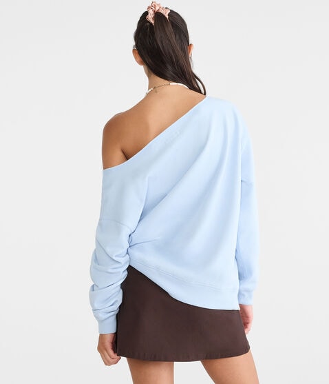 Cloud Soft Oversized Off-The-Shoulder Sweatshirt