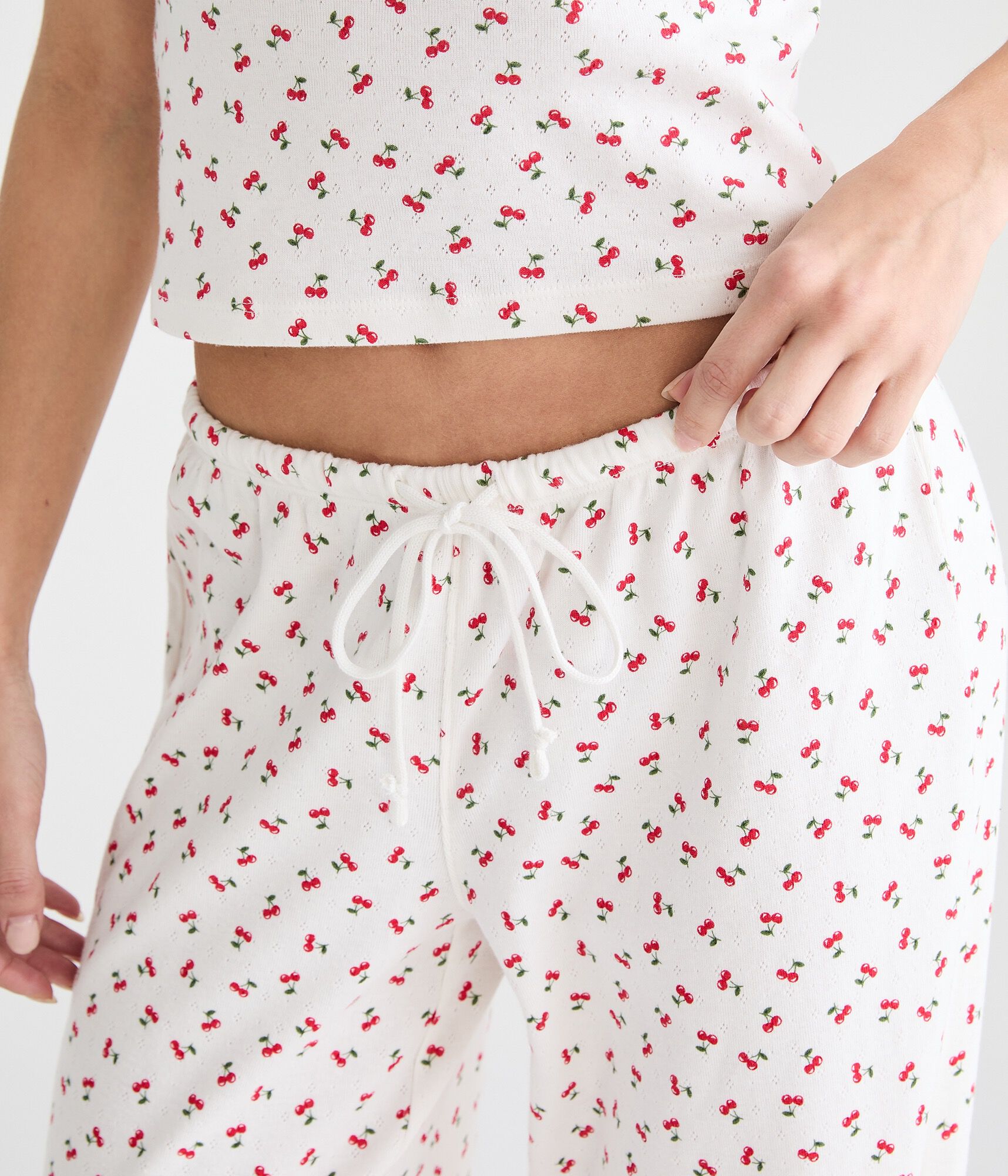 Cherry Pointelle Sleep Pants
