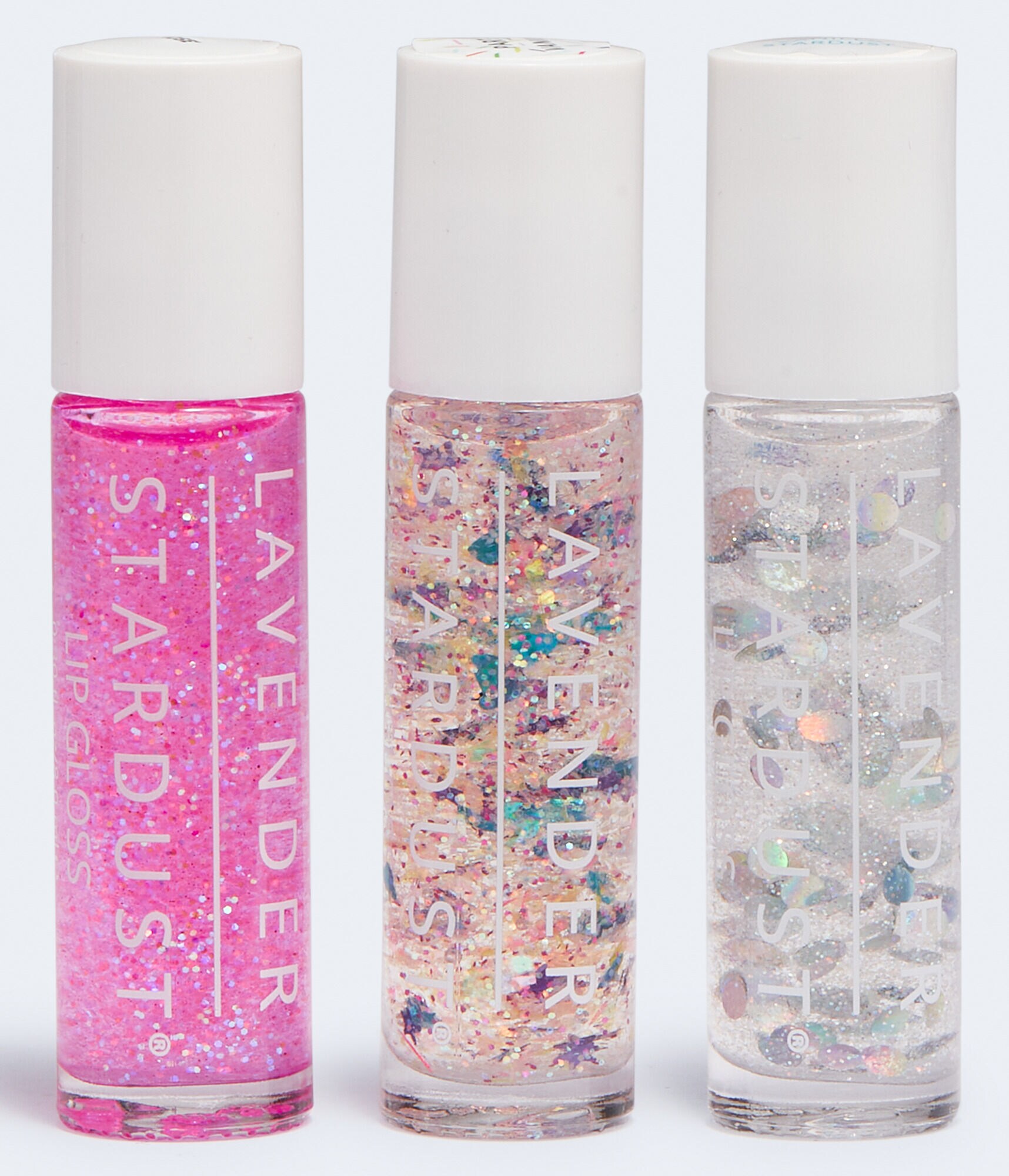 Lavender Stardust Roll-On Glitter Lip Gloss Set