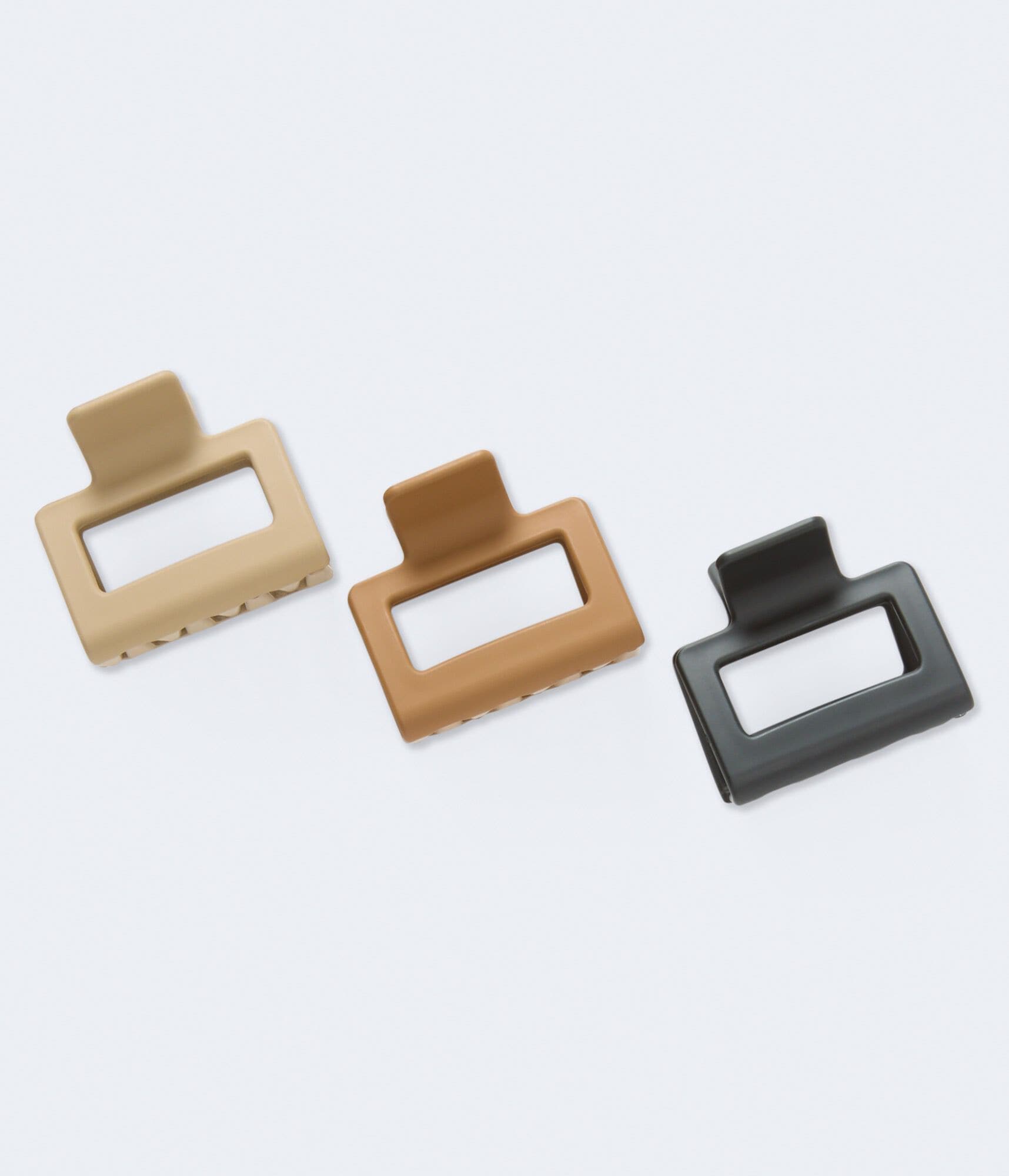 Neutral Square Claw Hair Clip 3-Pack