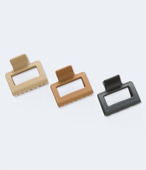 Neutral Square Claw Hair Clip 3-Pack Neutral Square Claw Hair Clip 3-Pack