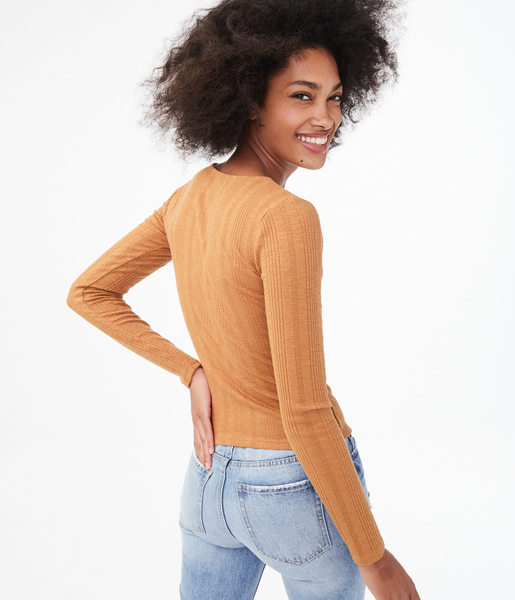Long Sleeve Seriously Soft Button-Front Top