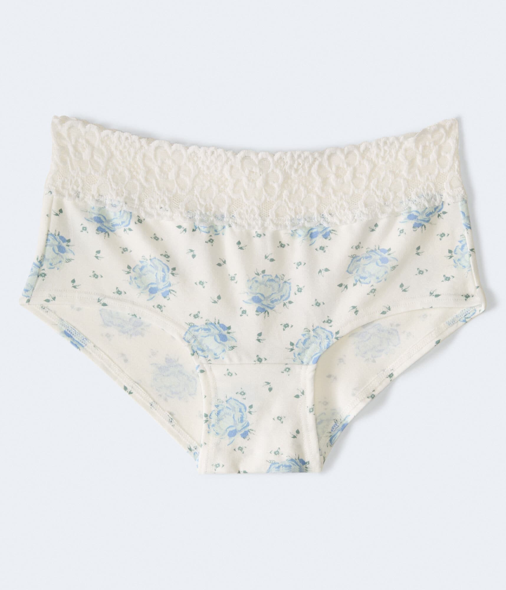 Floral Lace-Trim Boyshort