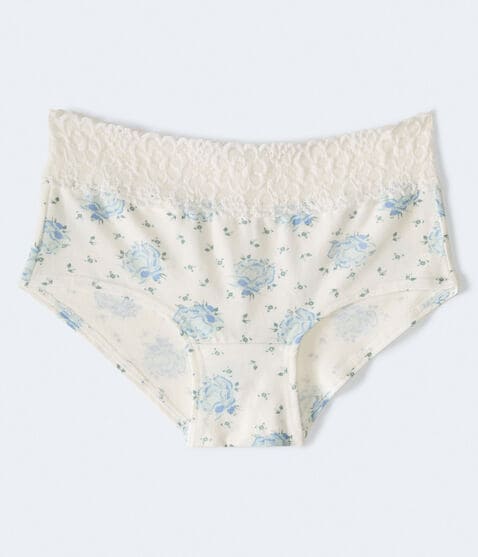 Floral Lace-Trim Boyshort Floral Lace-Trim Boyshort
