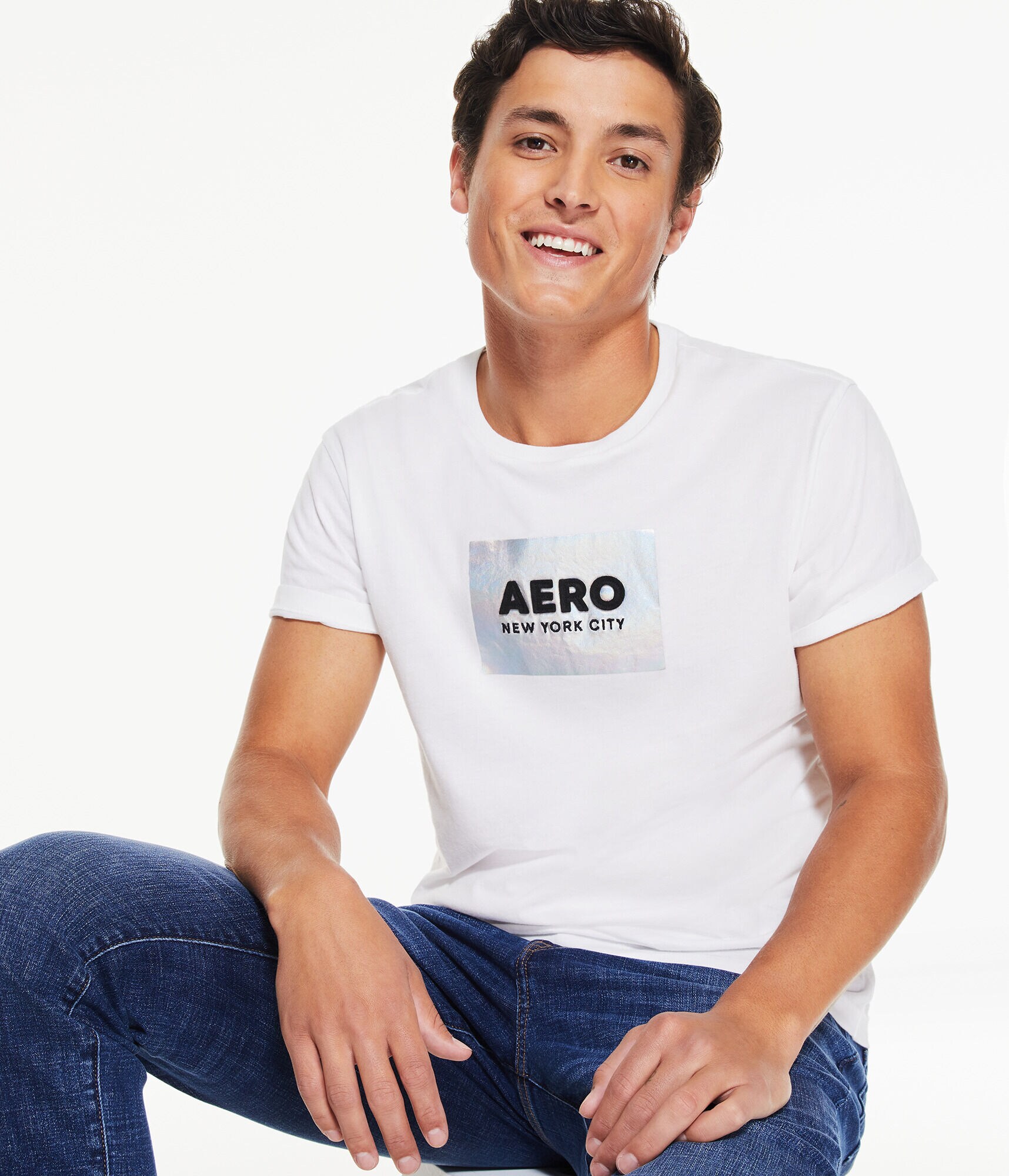Aero Box Logo Foil Appliqu&eacute; Graphic Tee