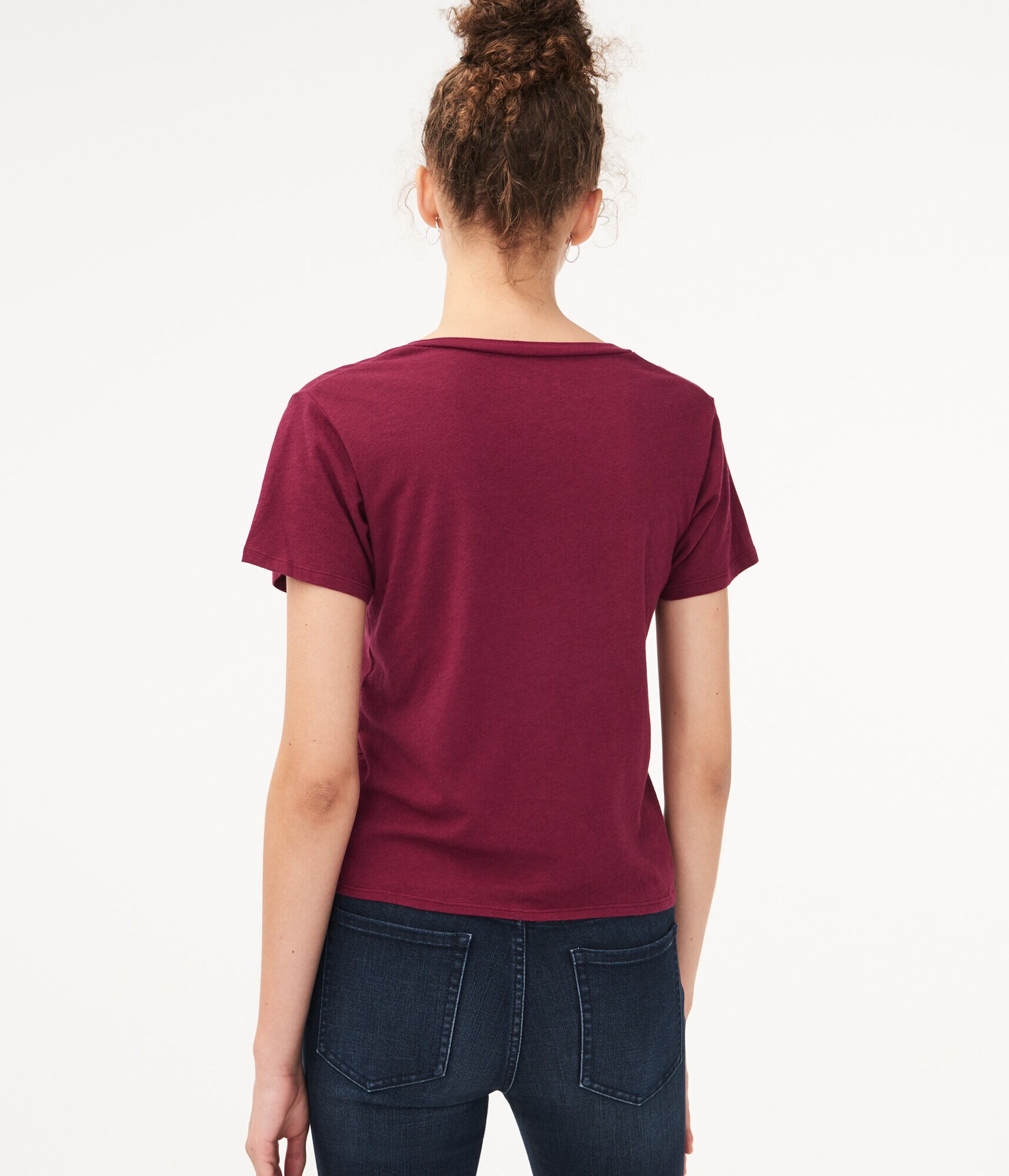 Striped Tie-Front Tee