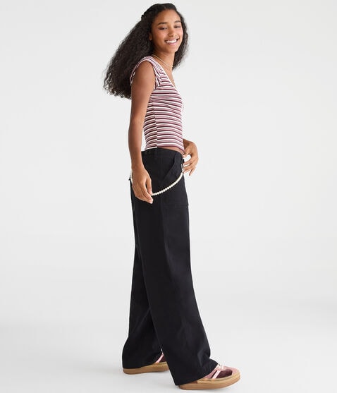 Low-Rise Straight Leg Pants Low-Rise Straight Leg Pants