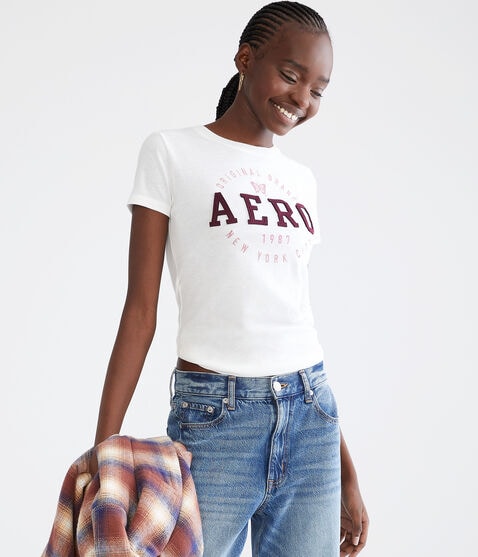 Aero Circle Butterfly Appliqué Graphic Tee Aero Circle Butterfly Appliqué Graphic Tee