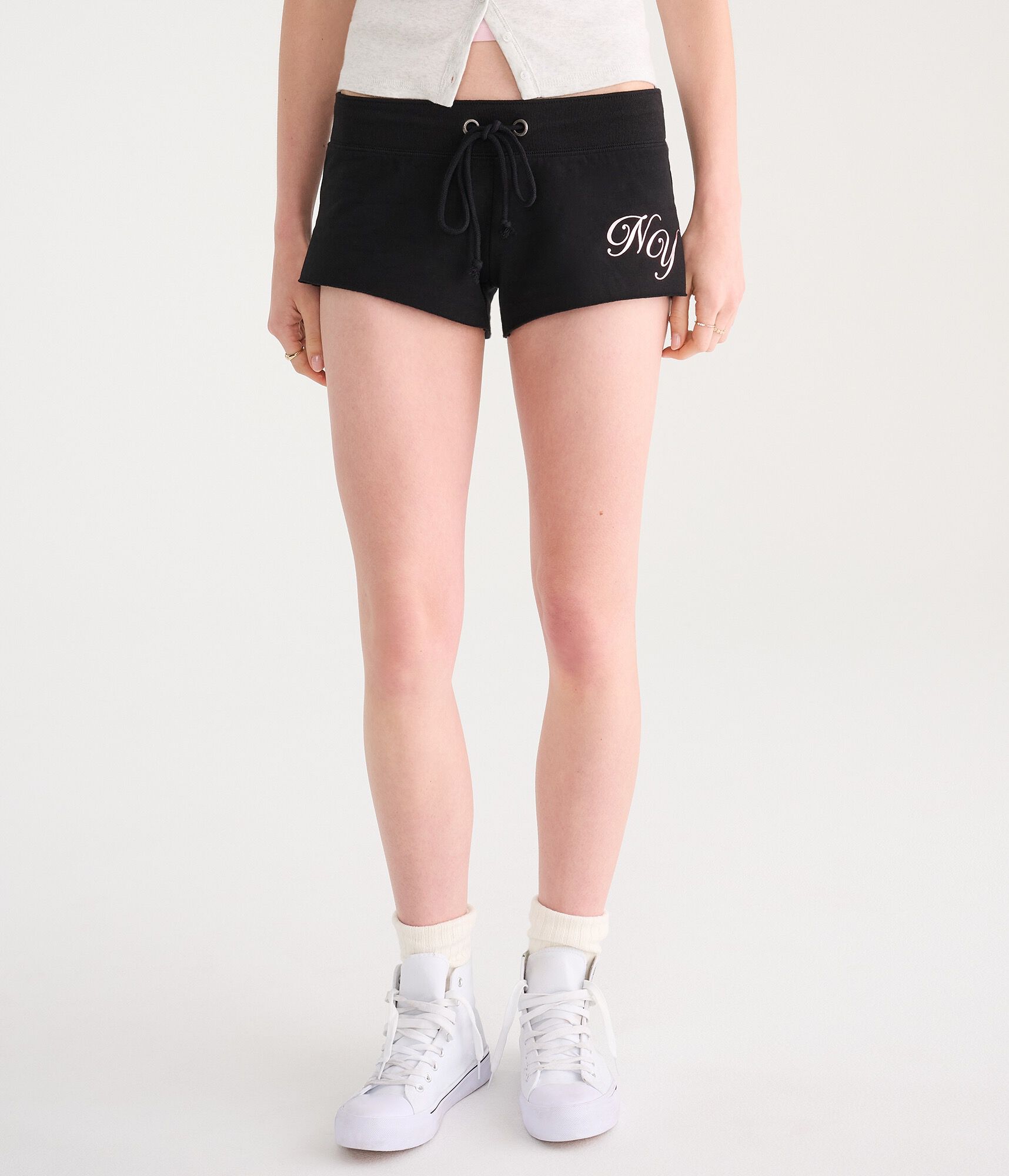 Aeropostale NY Heritage Low-Rise Fleece Shorts