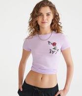 Rose & Butterflies Graphic Tee