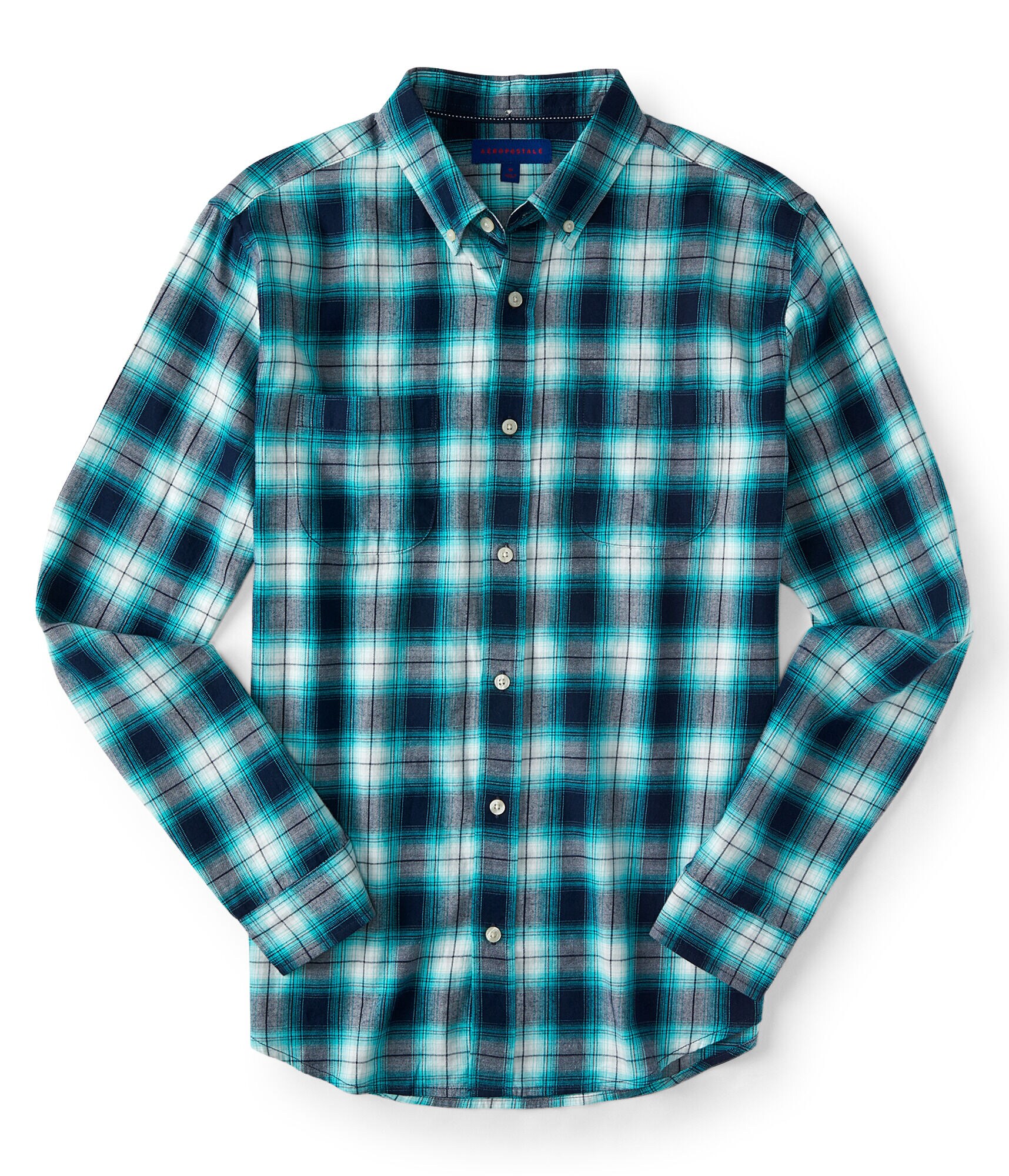 Long Sleeve Plaid Woven Shirt