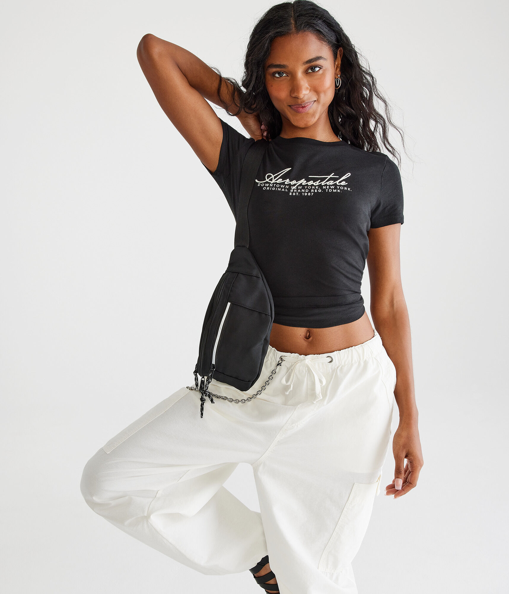 Aeropostale Script Foil Graphic Tee