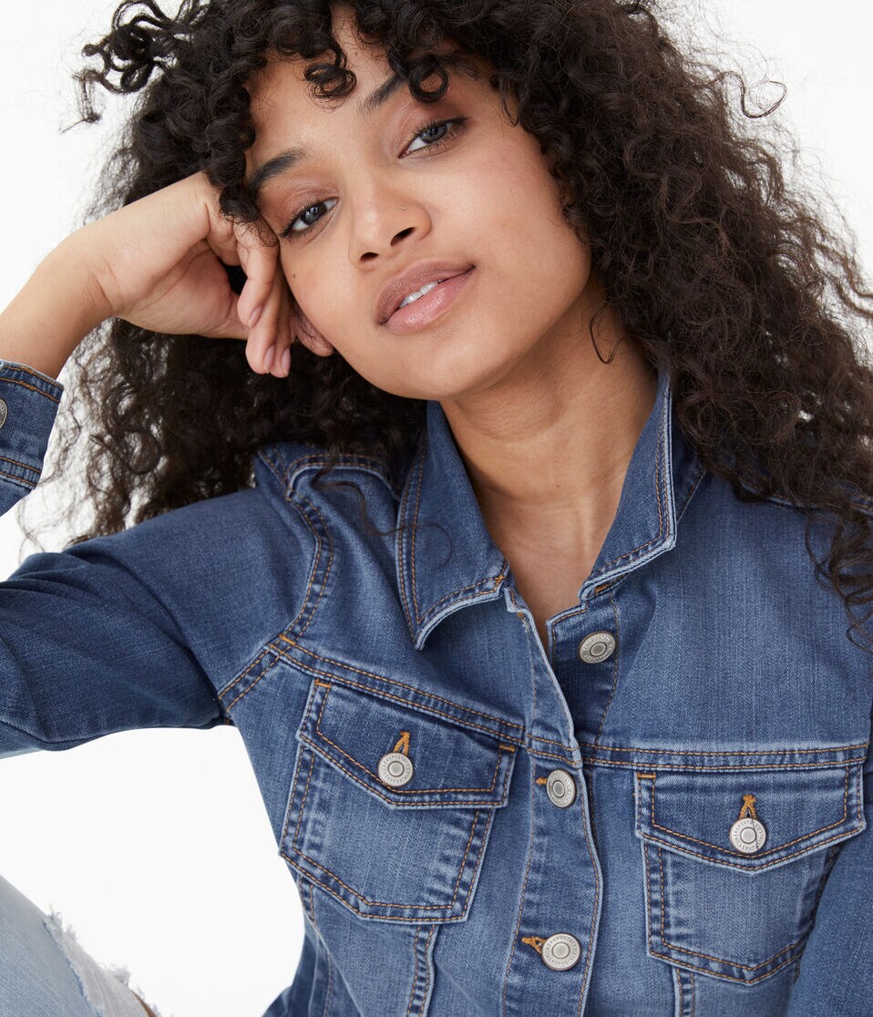Seriously Stretchy Medium Wash Denim Jacket